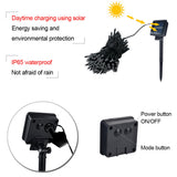 Warm White Light Outdoor Waterproof Christmas Decoration Solar Power String Light-66FT 200LED