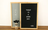 Felt Letter Board-Changeable Letters,Numbers,Symbols & Emojis-Wood Block Stand