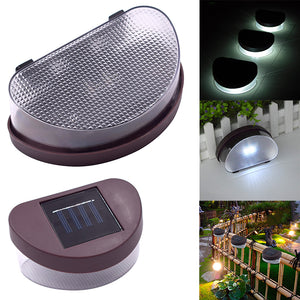 2LED Solar Fence Light White