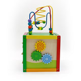 Wooden Learning Bead Maze Cube 5 in 1 Activity Center Educational Toy Multicolor 8"x 8"