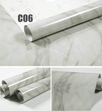 Marble Self Adhesive Wallpaper Kitchen Furniture-Aluminum Foil 23.6"x196.8"