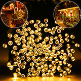 Yellow Light Solar String Lamp Festival Deco 36ft 100 LED