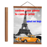 Turn Photo Into Canvas printing with poster hanger-Wood Magnetic Frame Hanger